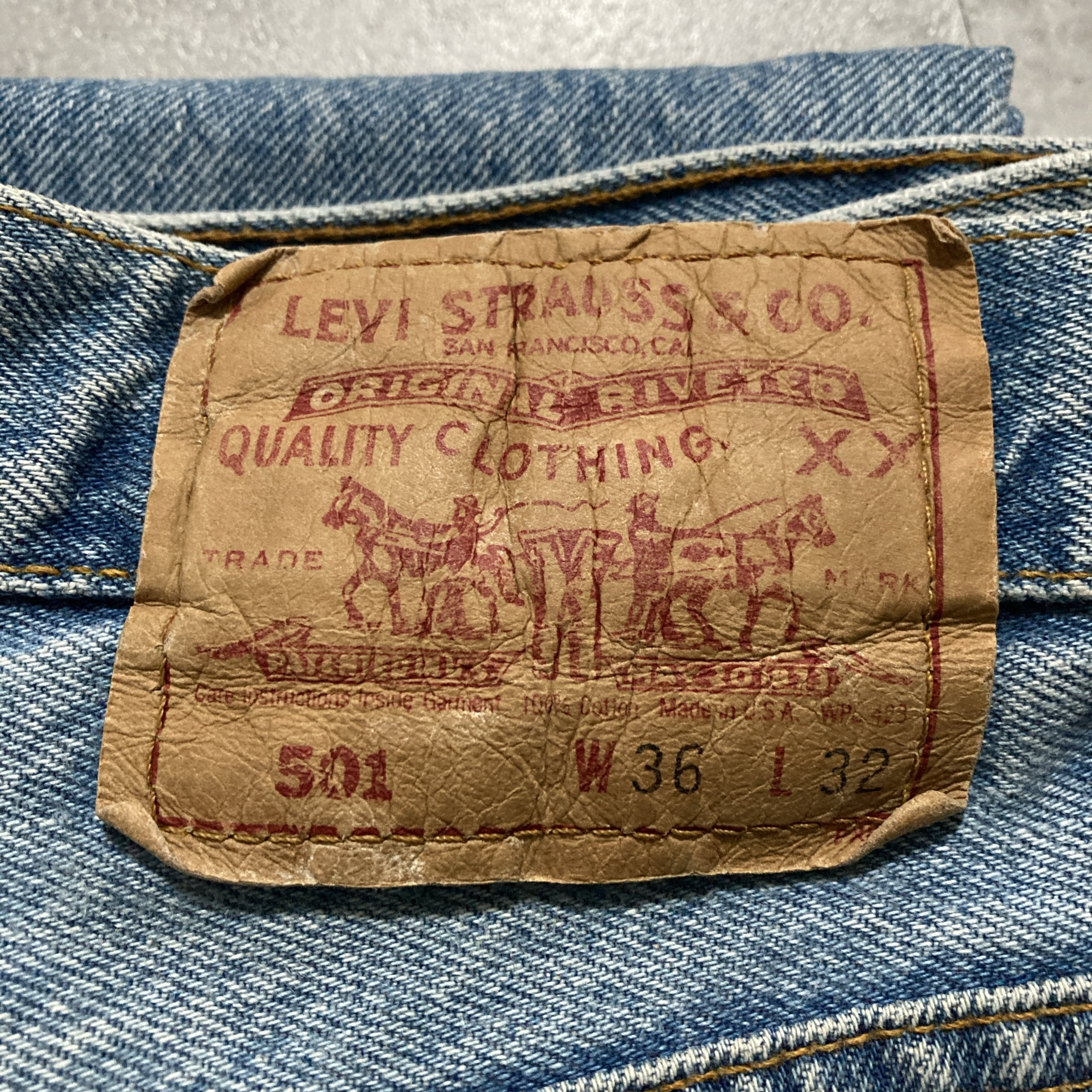 W36 L32】90's US.Levis 501 リーバイス ノックスビル工場(532) ボタン