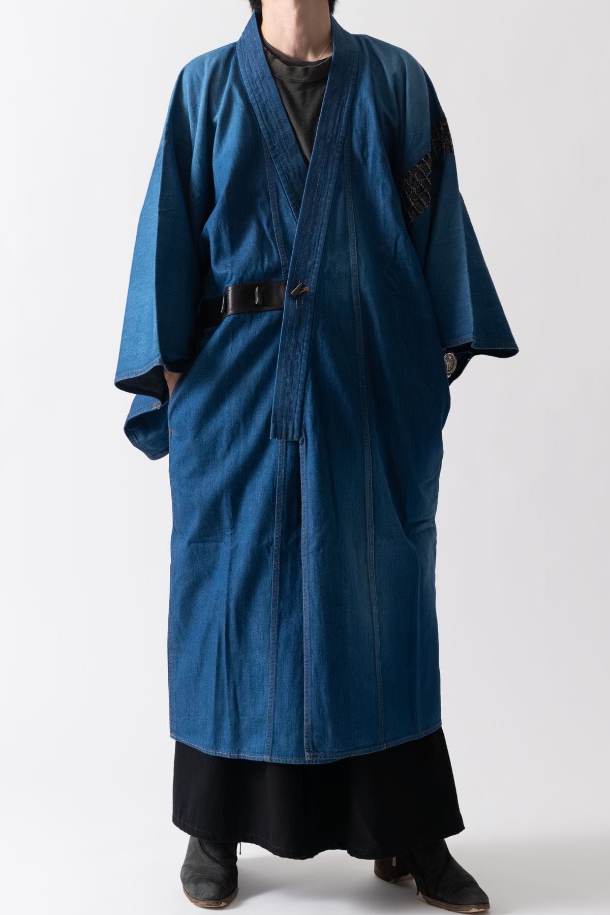 タケカンムリ/あした着る服/大/門田雅道 数量限定｜残りわずか】INDIGO KIMONO HAORI COAT ― 岡山産デニム