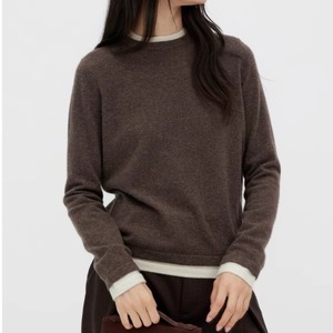 Fake two-piece round neck knit(SN127)