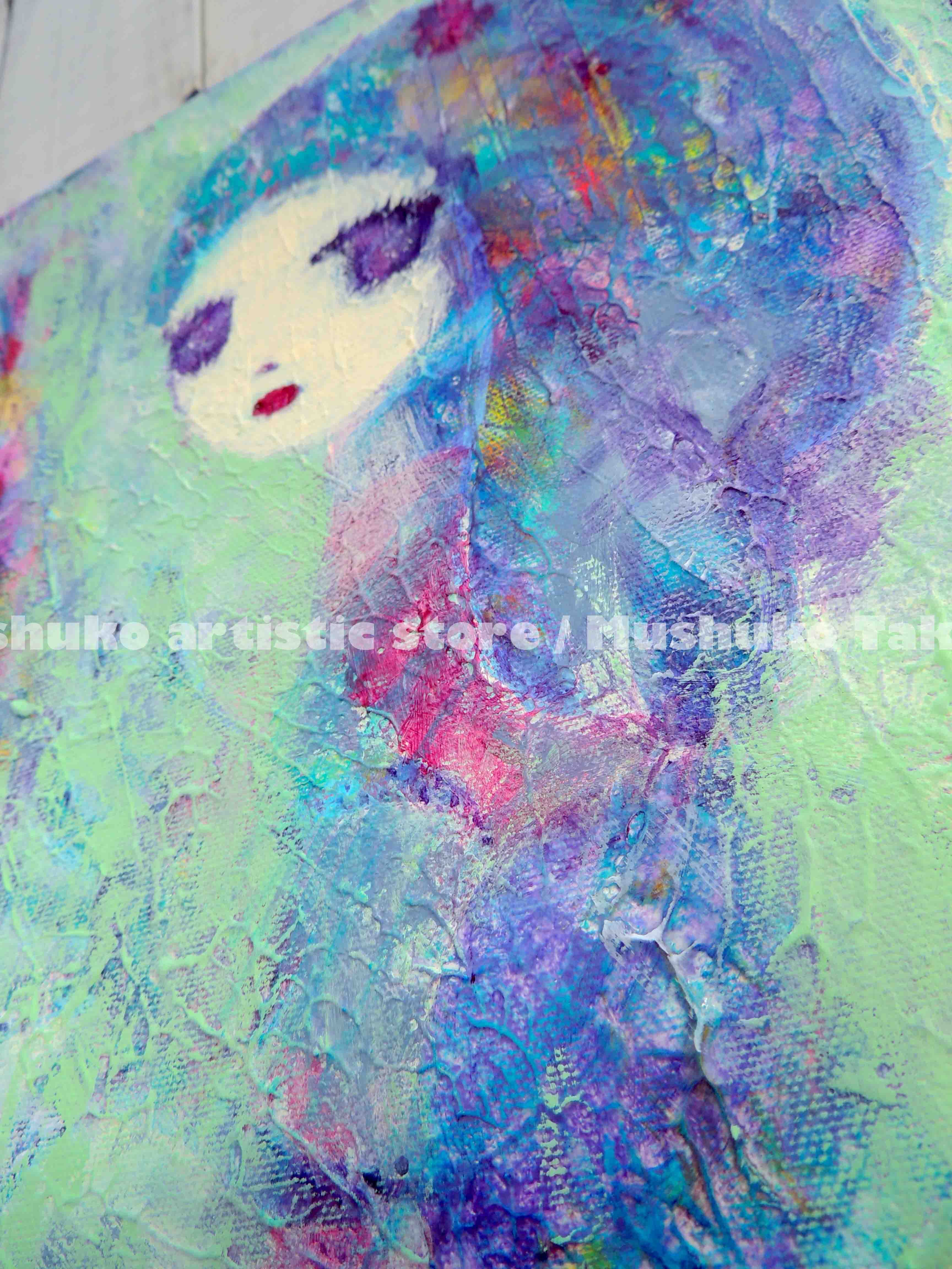 MUSHUKO 高部むしゅこ　アクリル画4点セット MUSHUKO BASE 絵・アート
