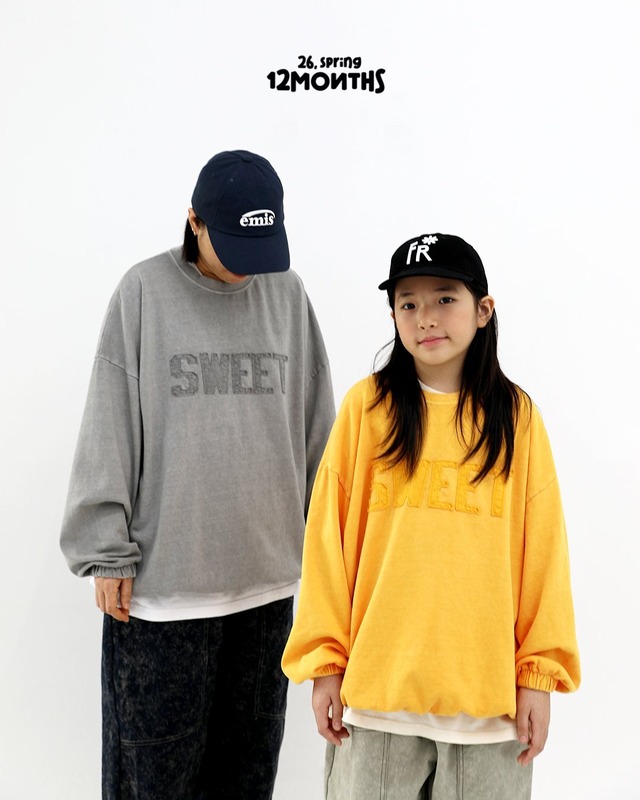 【取寄】12months|sweet sweatshirt (adult)|スイートスウェット(アダルト)|FREE|adult|26 spring