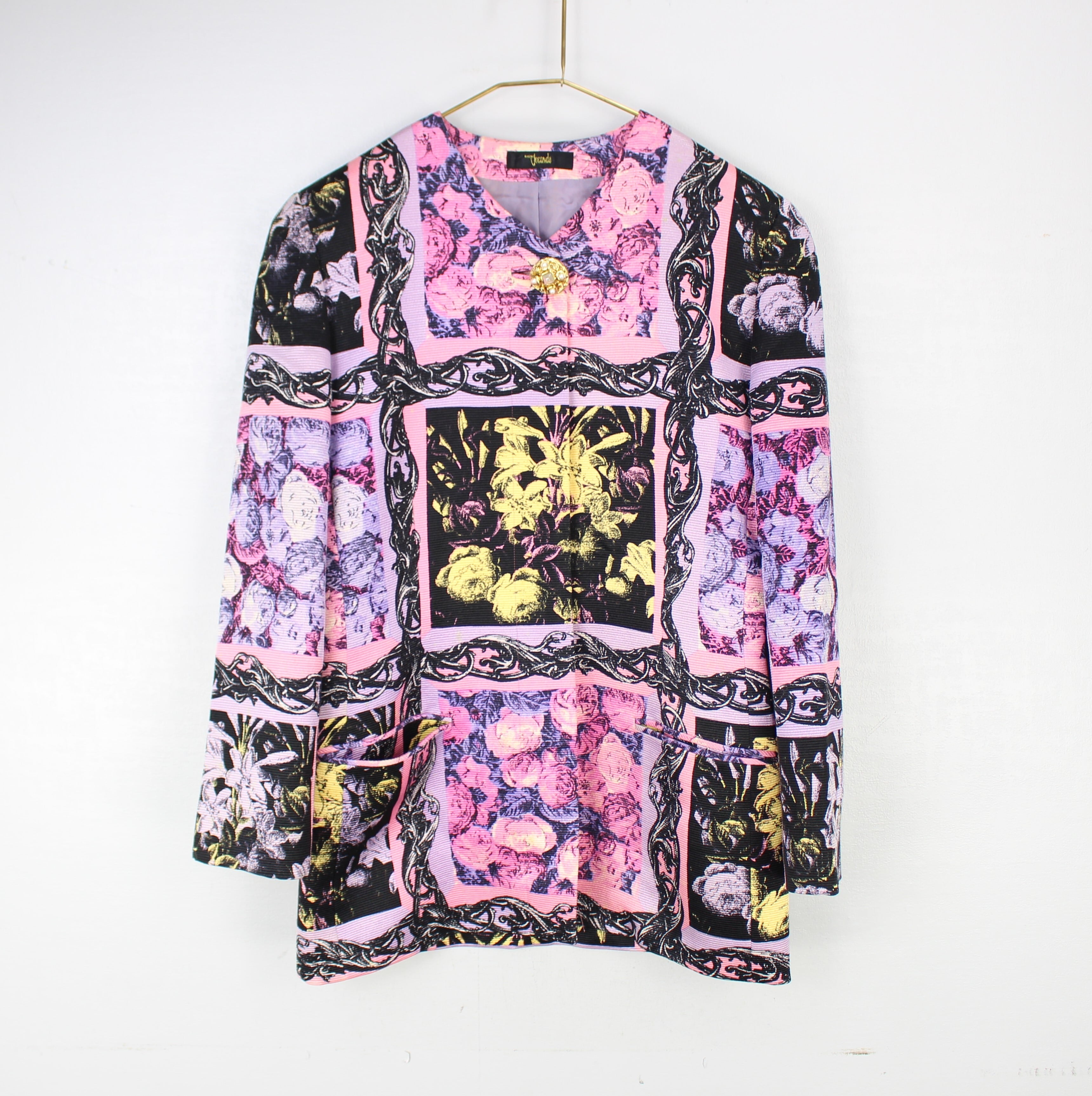 MADAM JOCONDE VINTAGE PATTERNED NO COLLAR JACKET/マダムジョコンダ ...