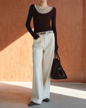White wide Denim N1011
