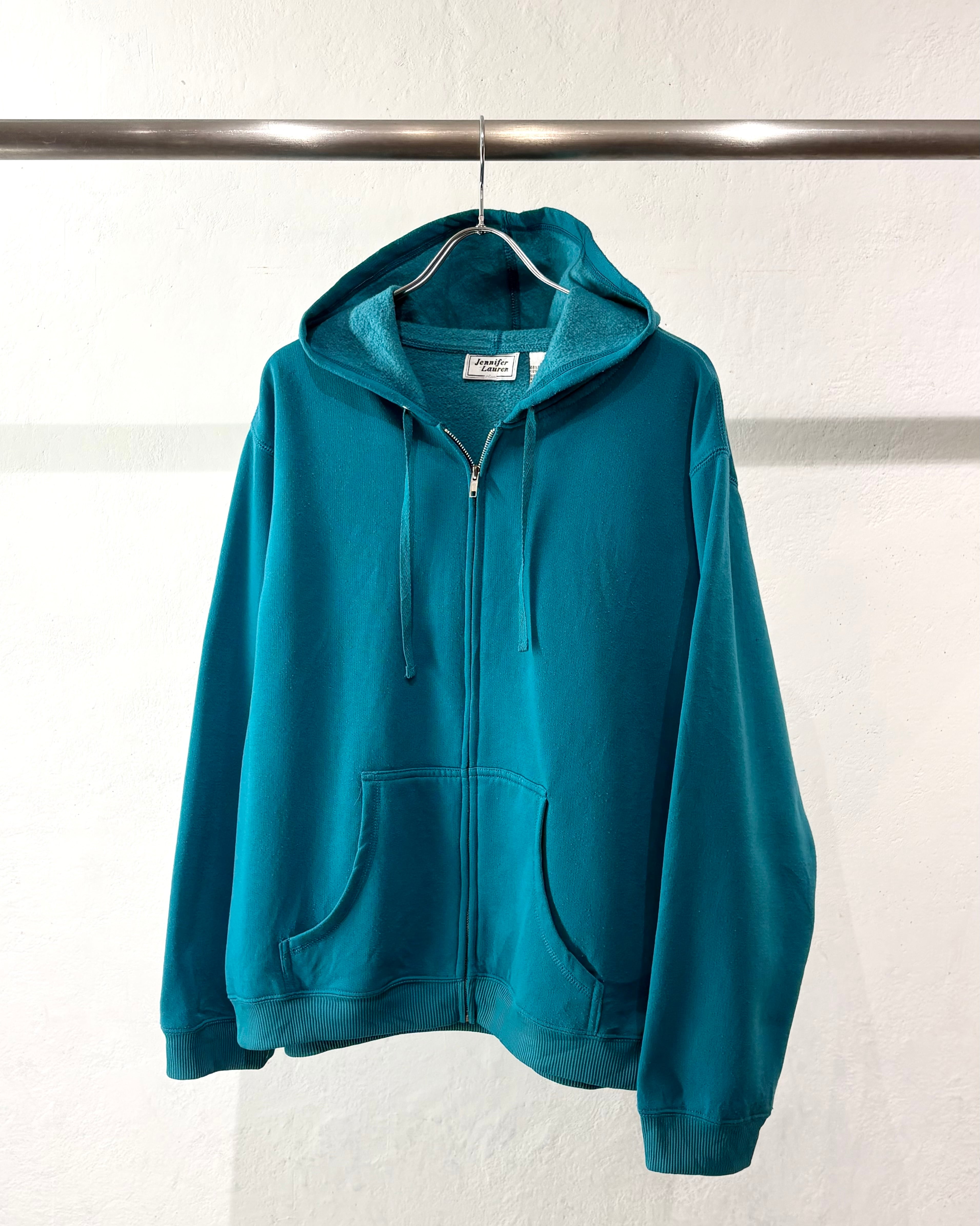 90s~ Jennifer Lauren Poly×Cotton Zip-up Sweat Hoodie