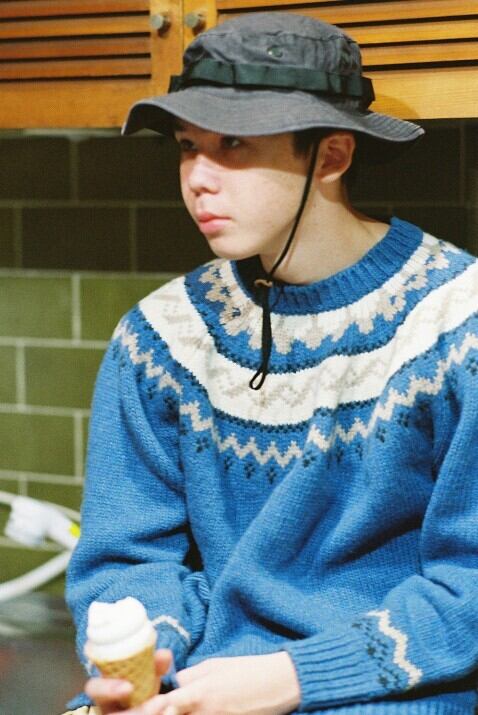 │CONICHIWA bonjour│ Tone Hood Ash CB23ATHAH ☆TWS ギョンミン 着用!!【CONICHIWA BONJOUR】CB Nor Knit
