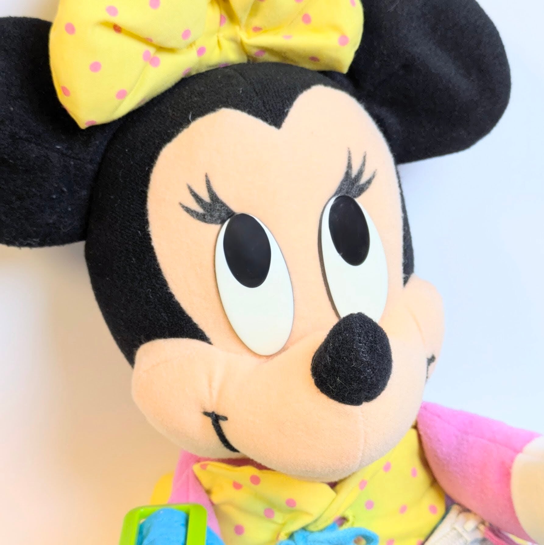 ☆VINTAGE 1992☆ 【 DISNEY / ディズニー ミニーマウス (Minnie Mouse) 】ミッキーマウスと仲間たち / 知育玩具 / ぬいぐるみ / plush toy 〚アメリカン雑貨 アメトイ〛