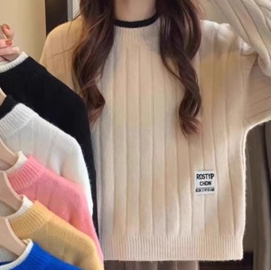 レディース トップス ニット セーター 長袖 ドロップショルダー 萌袖 ラウンドネック 襟なし リブニット かわいい カジュアル おしゃれ ガーリー 存在感 ラブリー キュート ベーシック プレッピー カントリー ナチュラル 無地 春 秋 冬 ロングシーズン デート お出かけ 旅行 公園 女子会 休日 ショッピング コンサート ライブ お花見 カフェ 韓国 オルチャン プチプラ 普段使い 着回し モテ インスタ映え 定番 S M L XL 小さいサイズ 大きいサイズ カラバリ ベーシックカラー 秋カラー