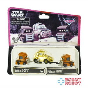 ディズニーパーク限定 スター・ウォーズ x カーズ ルイージ as C-3PO & ピッティ as ジャワ ダイキャスト ミニカー 未開封