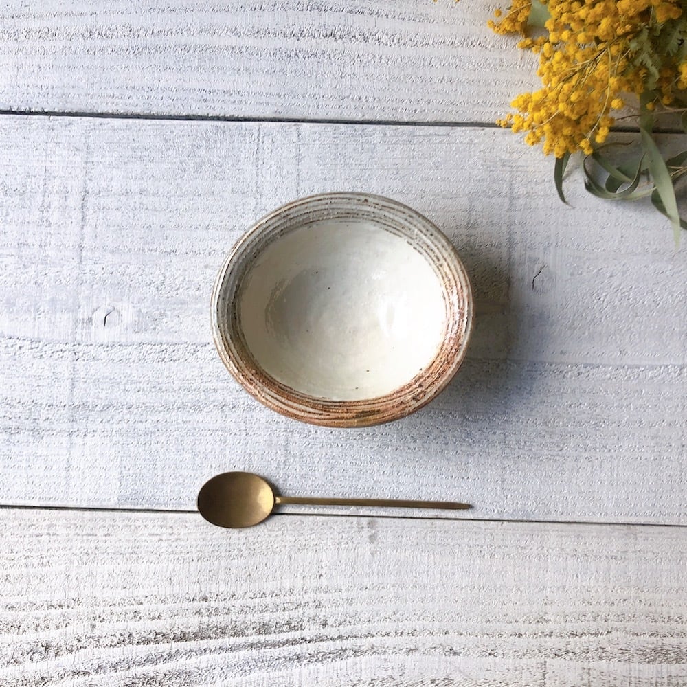 渕荒横彫 たわみ豆鉢