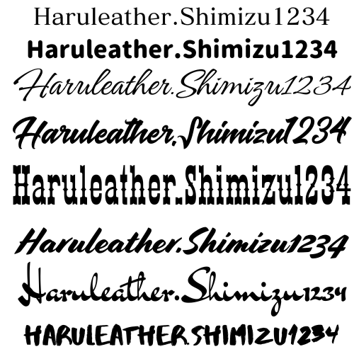 激安!!【アクリルネーム刻印制作】フォントとサイズも選べる　レザークラフト用