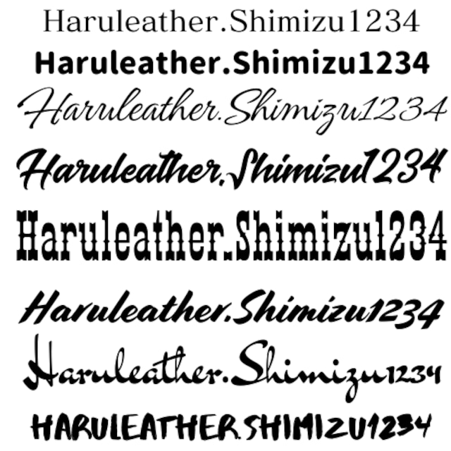 激安!!【アクリルネーム刻印制作】フォントとサイズも選べる レザークラフト用