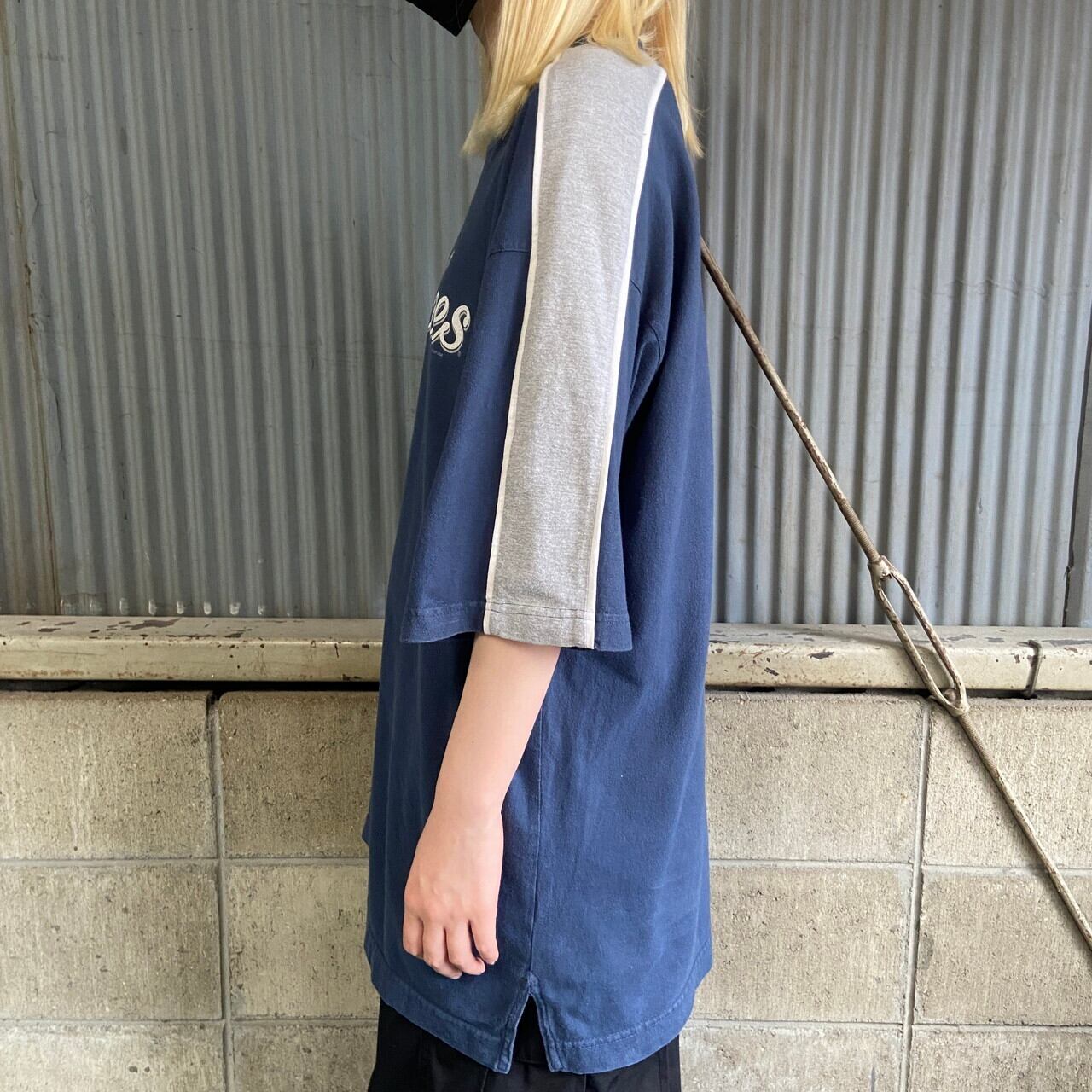 00年代 MLB ニューヨーク・ヤンキース チーム ロゴプリントTシャツ