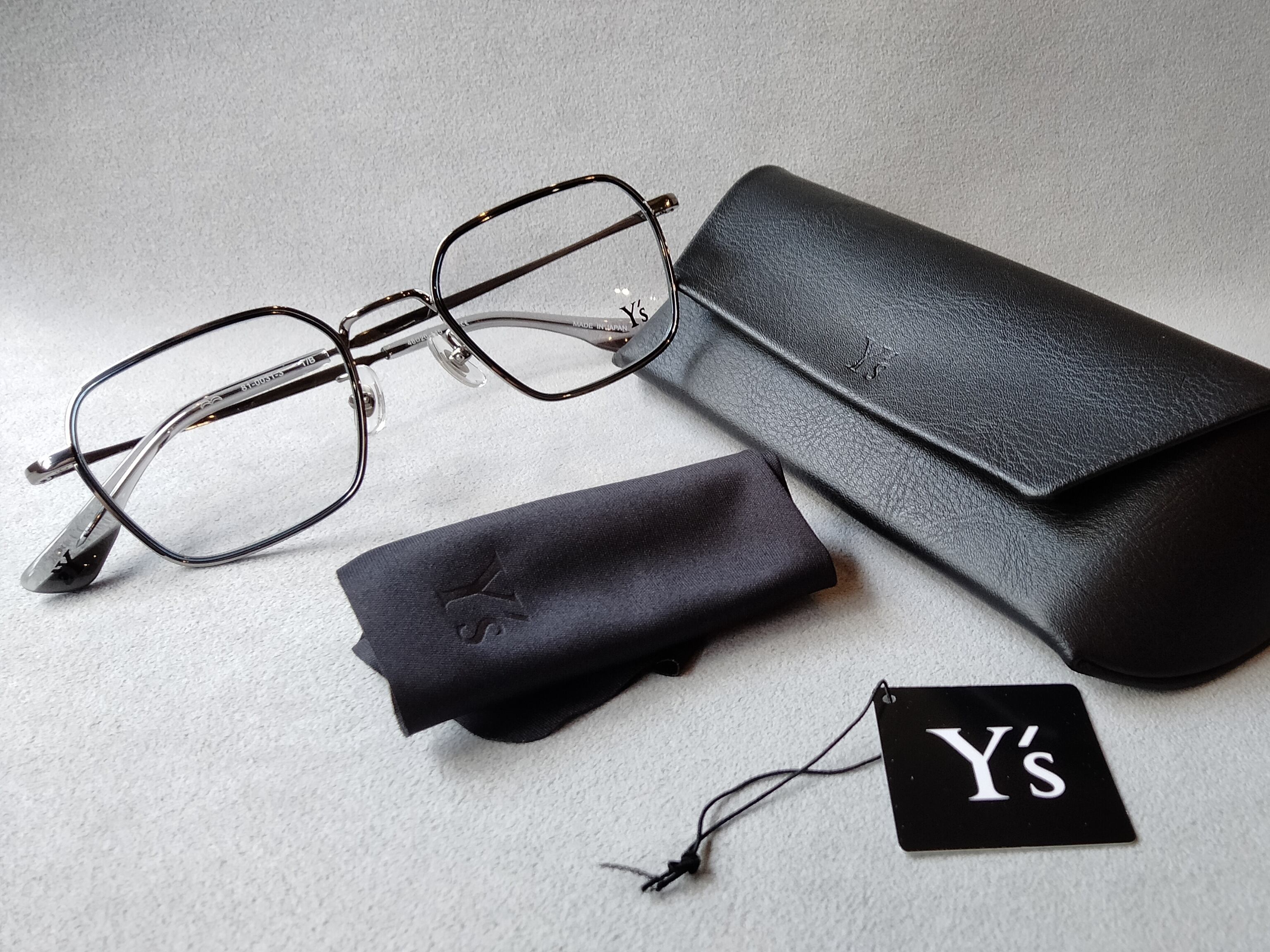 Y's (ワイズ) EYEWEAR 81-0031-3 // Light GRAY ＆ NAVY ［made in