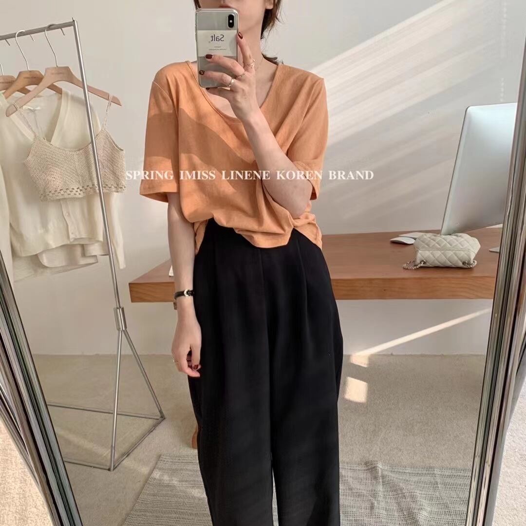 Uネックカットソー　AJ2205-627