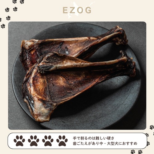 【肉付き】エゾ鹿肩甲骨（乾燥・ペット用）大小 ２枚売り