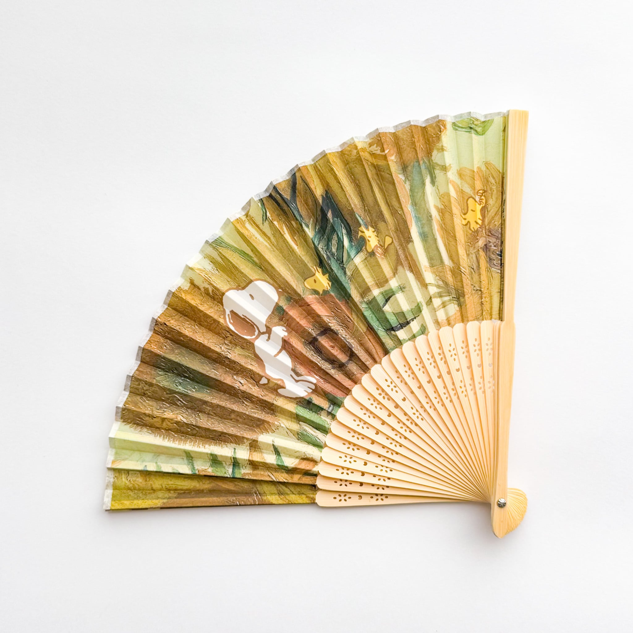 サンリオ スヌーピー ハイビスカスシリーズスヌーピー 扇子 スヌーピー 扇子 ゴッホ ひまわり | hmm, by 東京都美術館