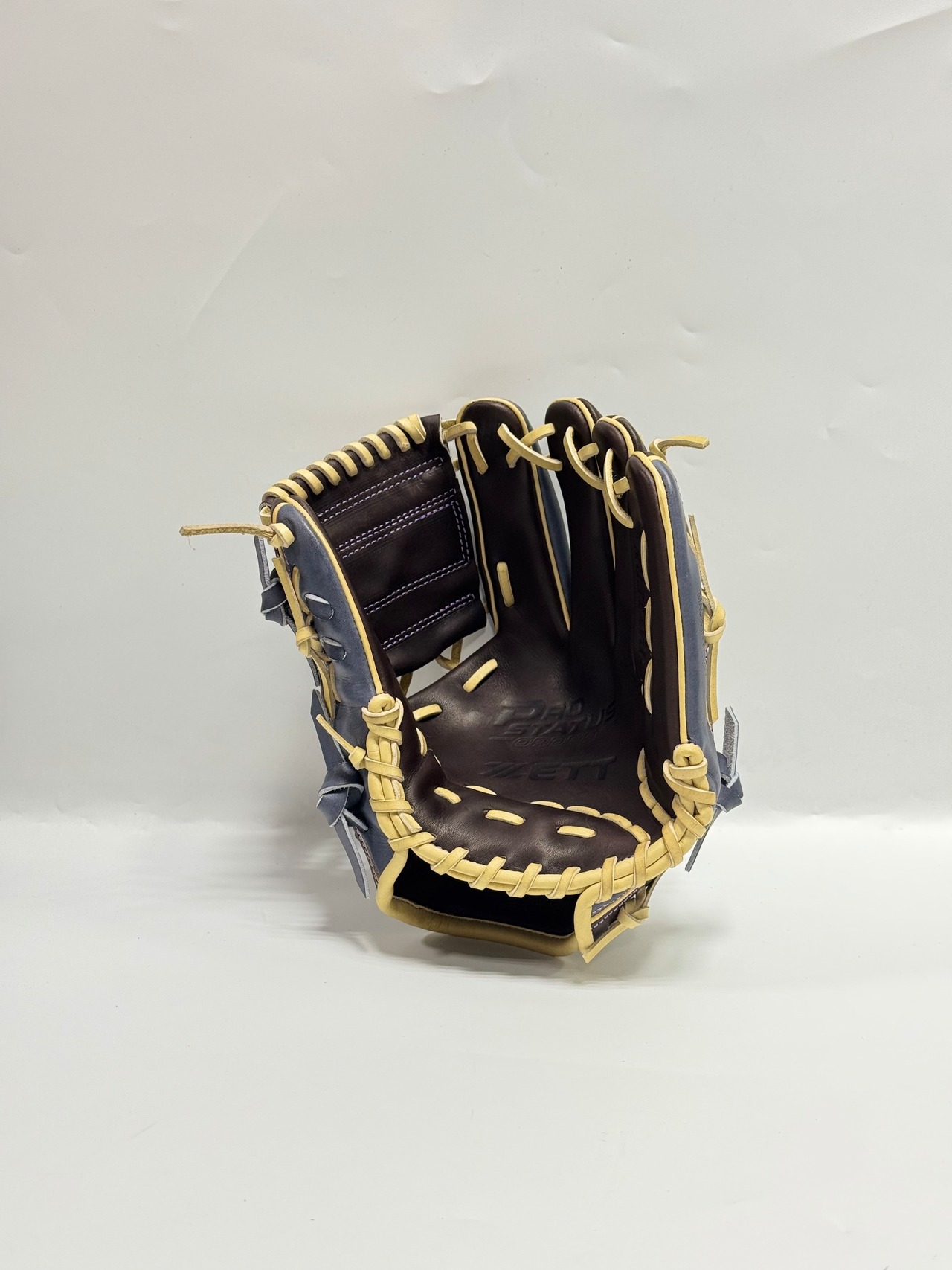 ZETT PROSTATUSｰゼットプロステイタス　michii supreme order 硬式グローブ　ゼットミチイオリジナルグラブ　右投げ用　316型　（泉口友汰選手モデル）　ブラウン/ダークグレー×パステルブラウン　・画像7