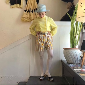 VINTAGE yellow classical blouse