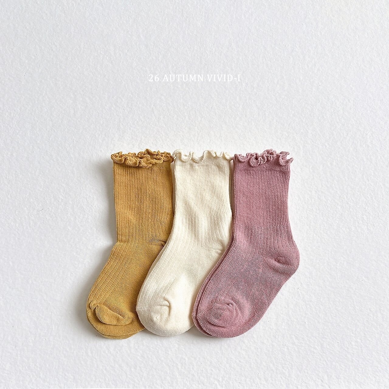 韓国子供服 / VIVID-I / 26Autumn /メローソックス３セット / 靴下/ 秋服 *onesize*