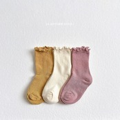 韓国子供服 / VIVID-I / 26Autumn /メローソックス３セット / 靴下/ 秋服 *onesize*
