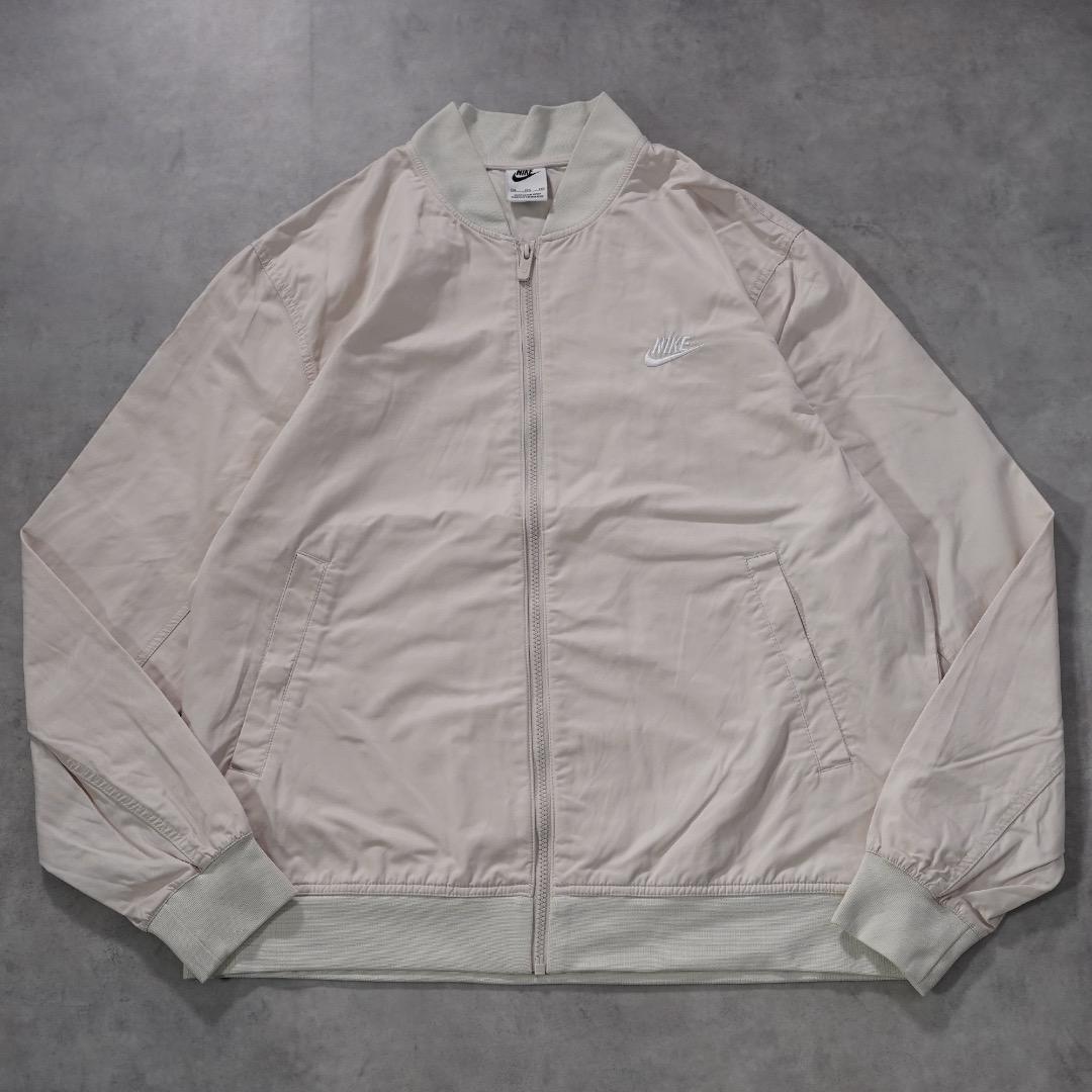 NIKE ナイキ ブルゾン 古着 ロゴ 刺繍 2XL ベージュ 17628