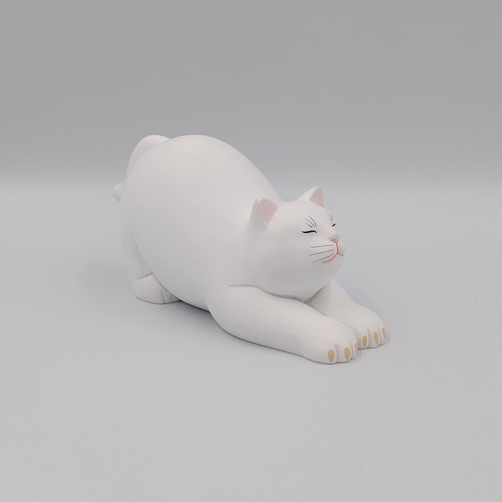 のび猫(白) | 博多人形工房いしだ