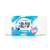 アイリスオーヤマ(IRIS OHYAMA) ウェットティッシュ 凄厚 アルコールタイプ 32枚入り 厚手 エンボス 加工 旅行 除菌 コンパクト 掃除 液 シミシミ 破れにくい WTP-32A1P