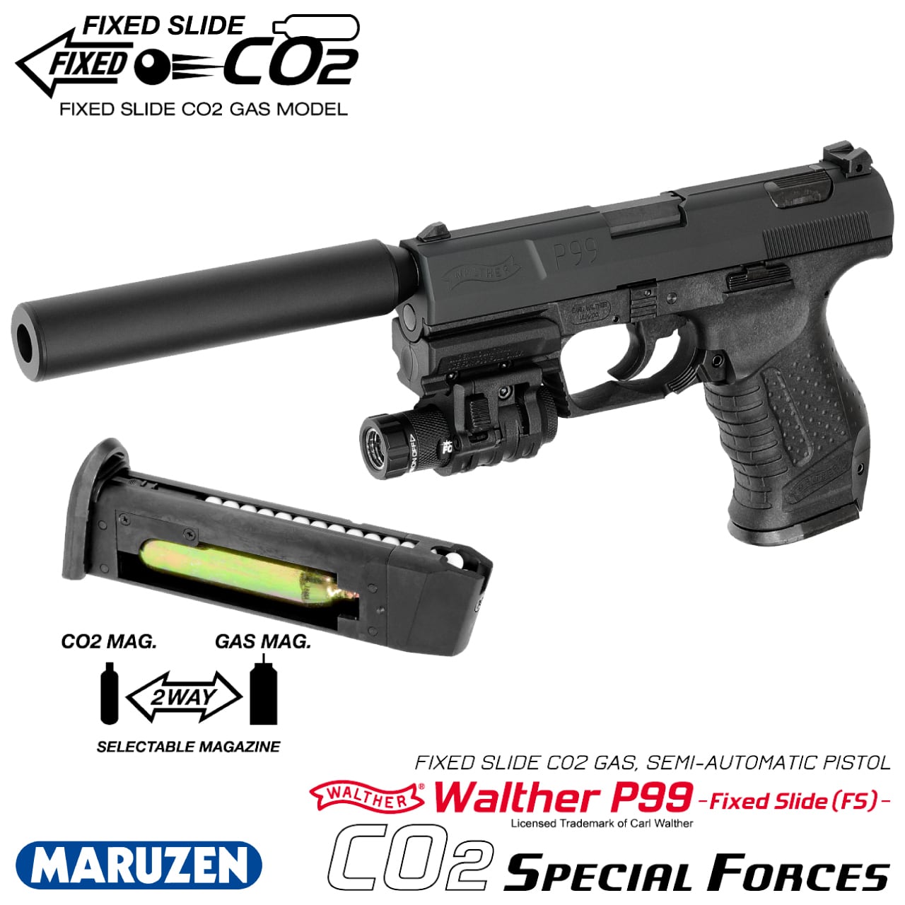 マルゼン ワルサー P99 FS CO2 Special Force | GunPlay