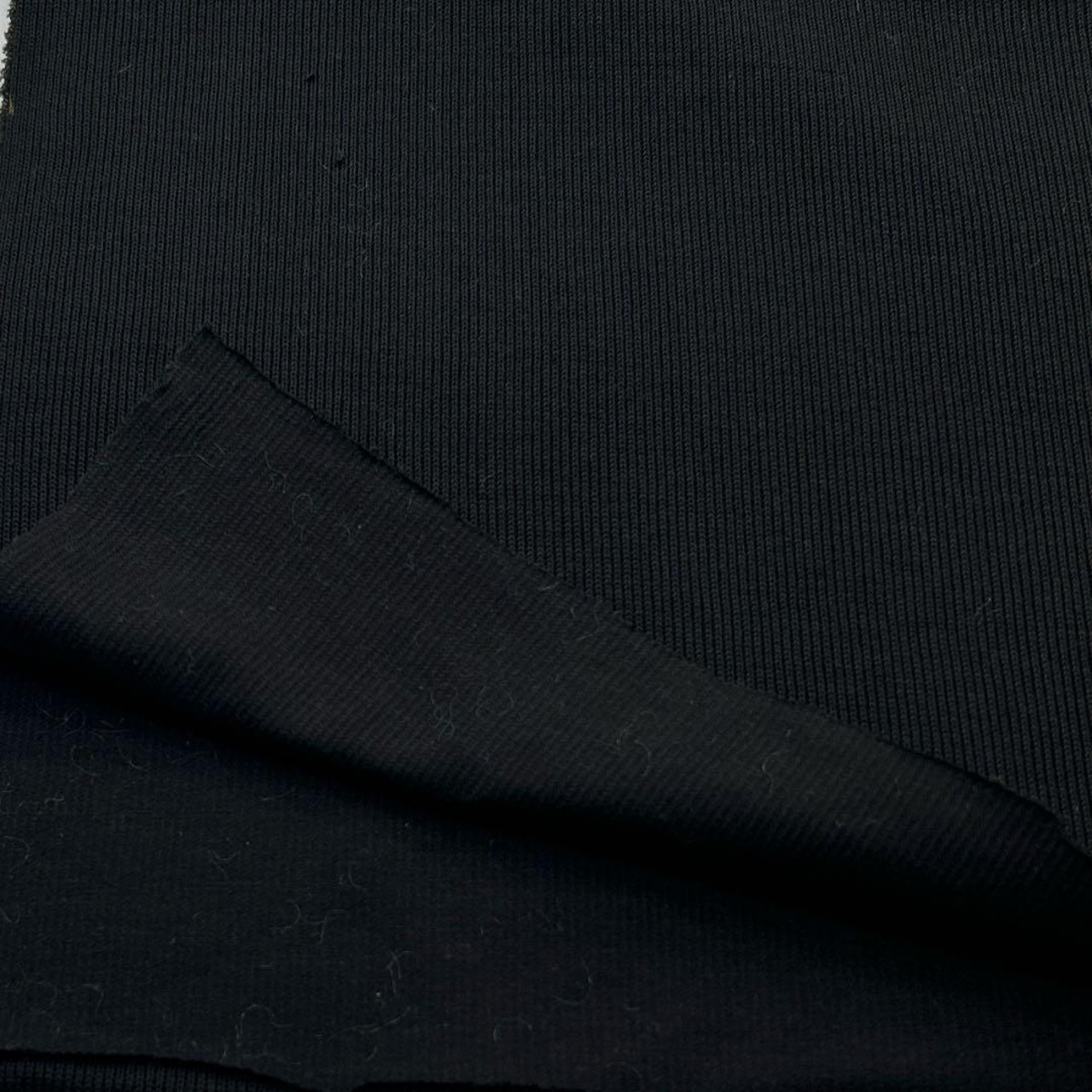 ★NY437◆2m◆綿100%テレコニット生地◆ブラック