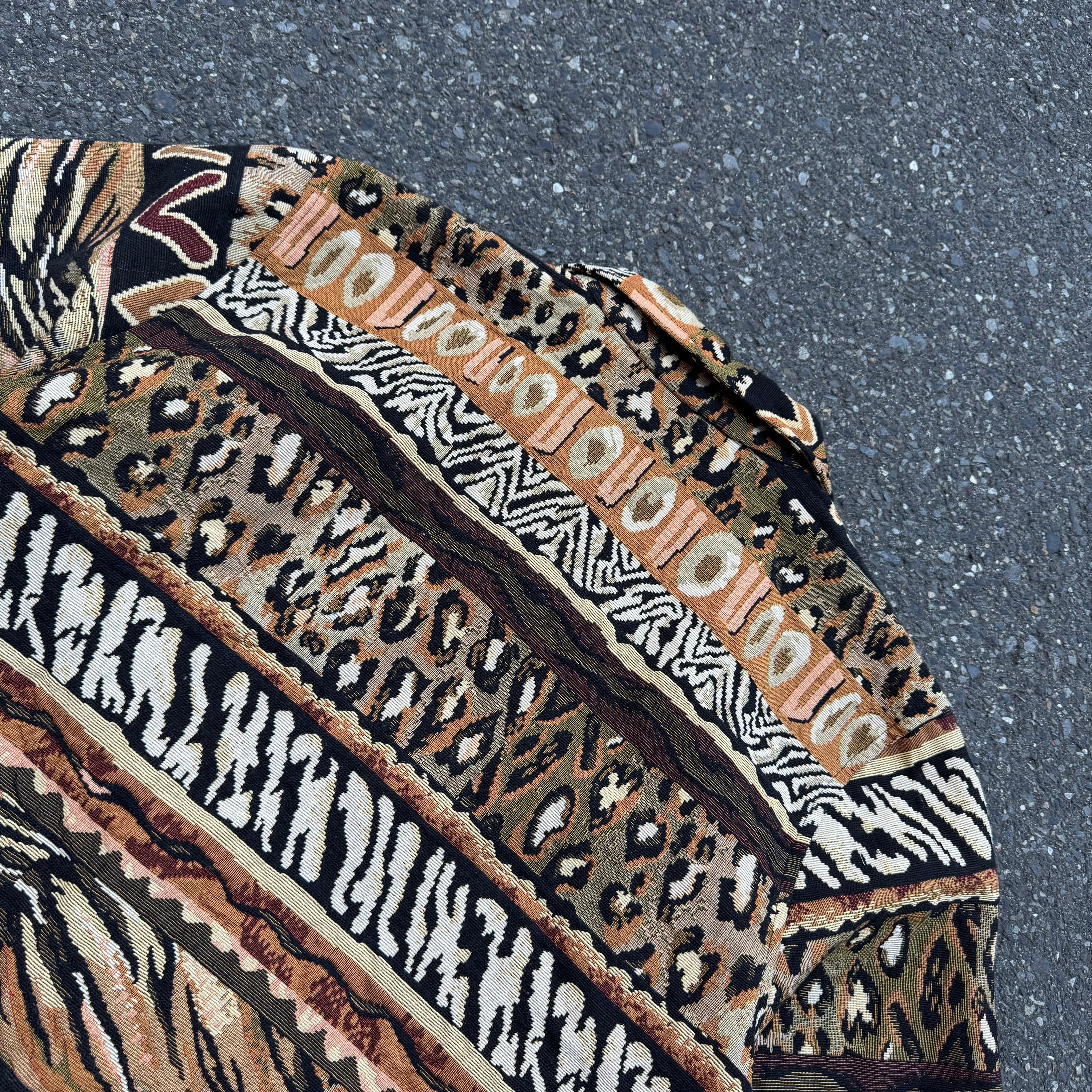 貴重大型ゴブラン織 90s ゴブラン織り 総柄ジャガードジャケット AKB | 古着屋PENNY