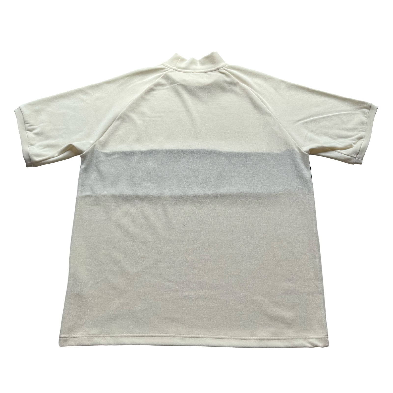 希少！オーガニックパイル8gshoot MOCKNECK SHIRT白 HIGH GAUGE PILE MOCK NECK SHIRT -WHITE / NAVY- | 8G SHOOT WEBSTORE