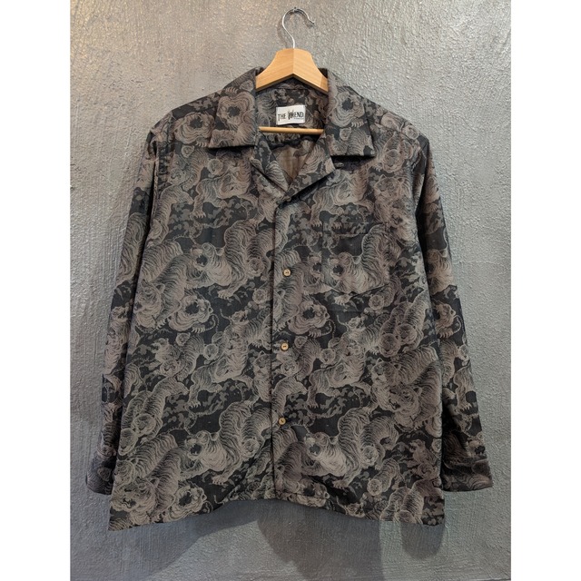 【THE END】ONE HUNDRED TIGERS Jacquard Hawaiian shirt / pink beige
