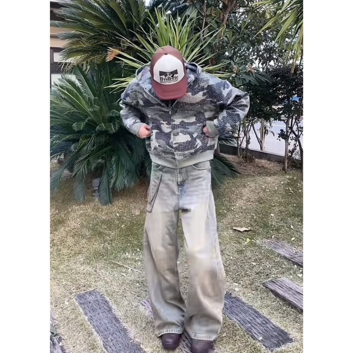 迷彩デザインパーカー el1160 | elev fashion store