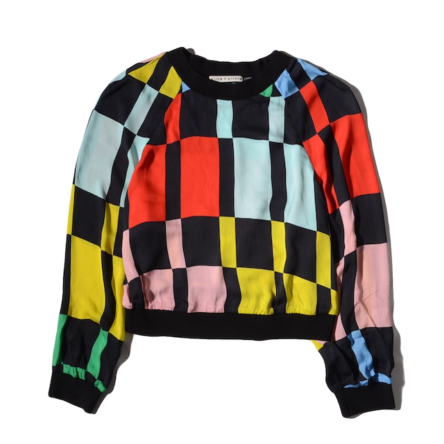 Alice+Olivia 　　　Mondrian　　panel 　pullover