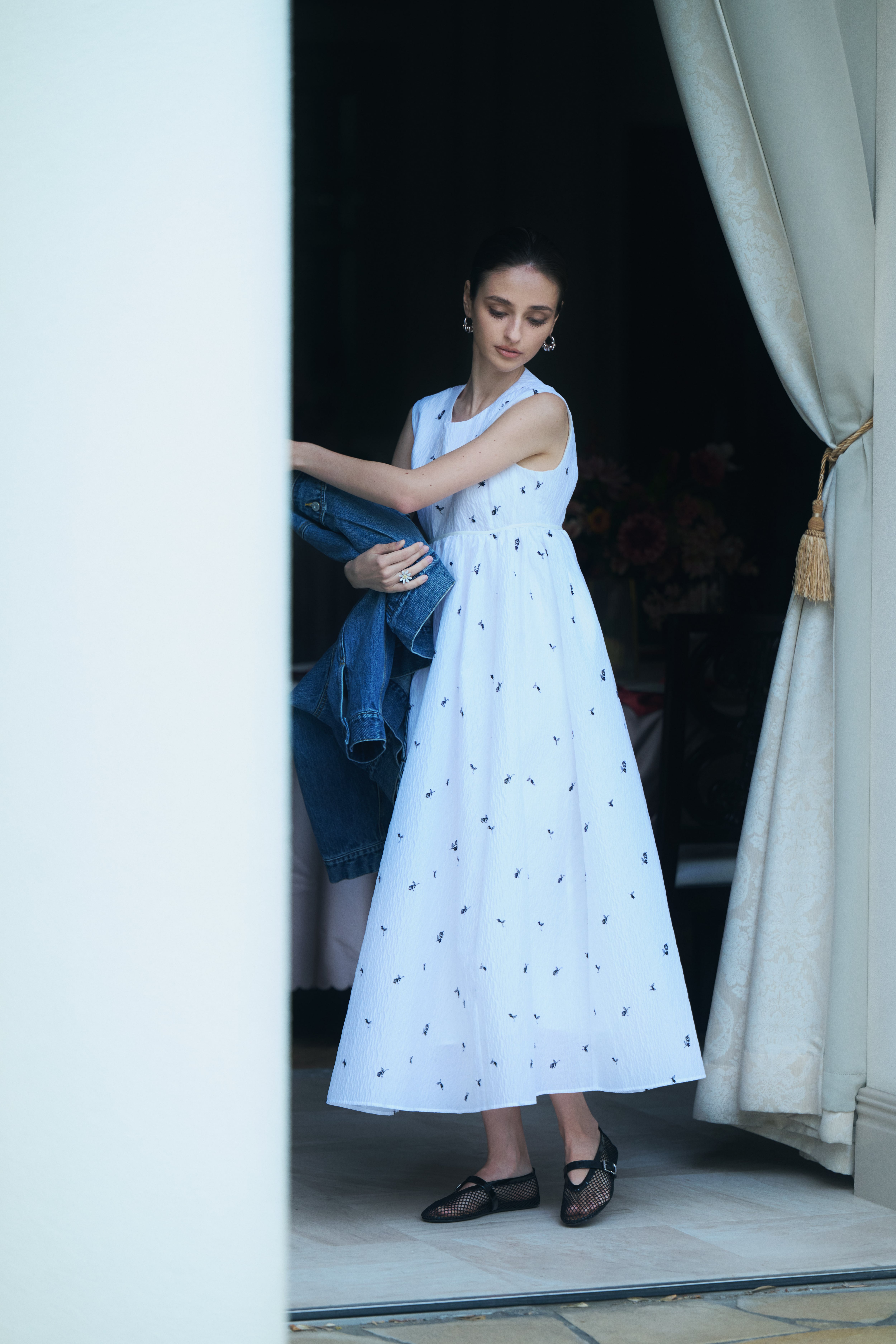 ワンピース BLUELEA Embroidery jacquard long dress Embroidery jacquard long dress | Bluelea