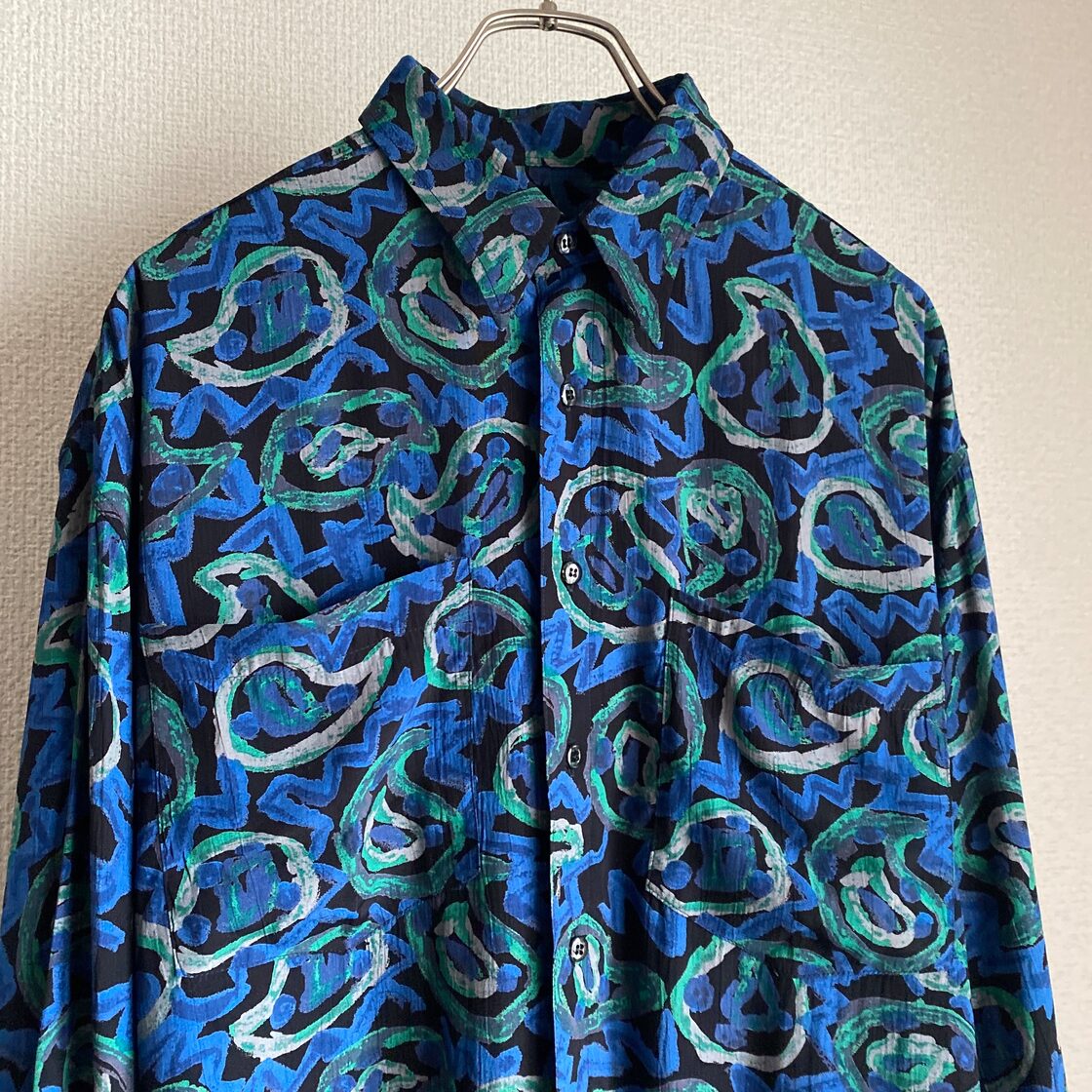 80s90s CHRISTOPHER NEW RAYON PATTERN SHIRT | PAY ID