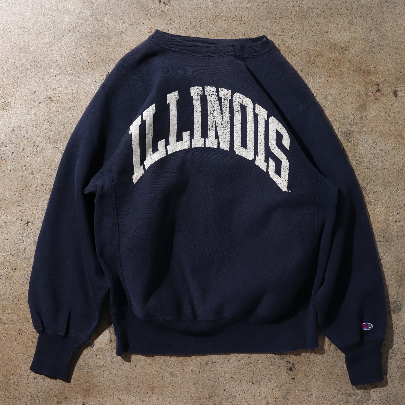 90s L リバースウィーブ ILLINOIS ネイビー 紺色 チャンピオン  