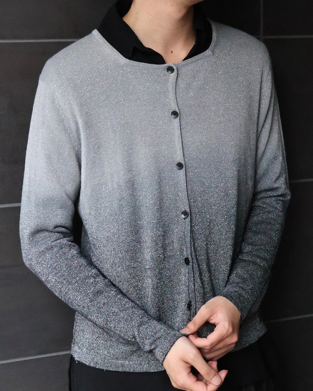 gradation crew neck cardigan