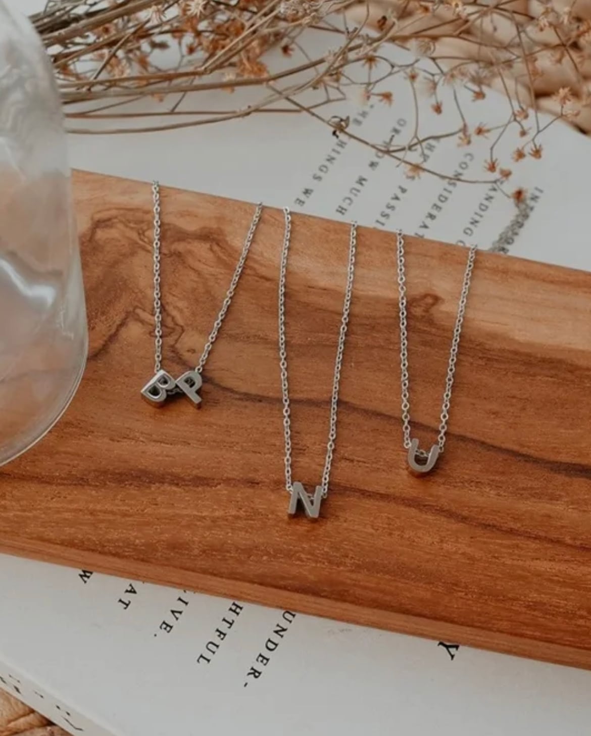 R』COLOR DEEP 『RYO』イニシャル ネックレス