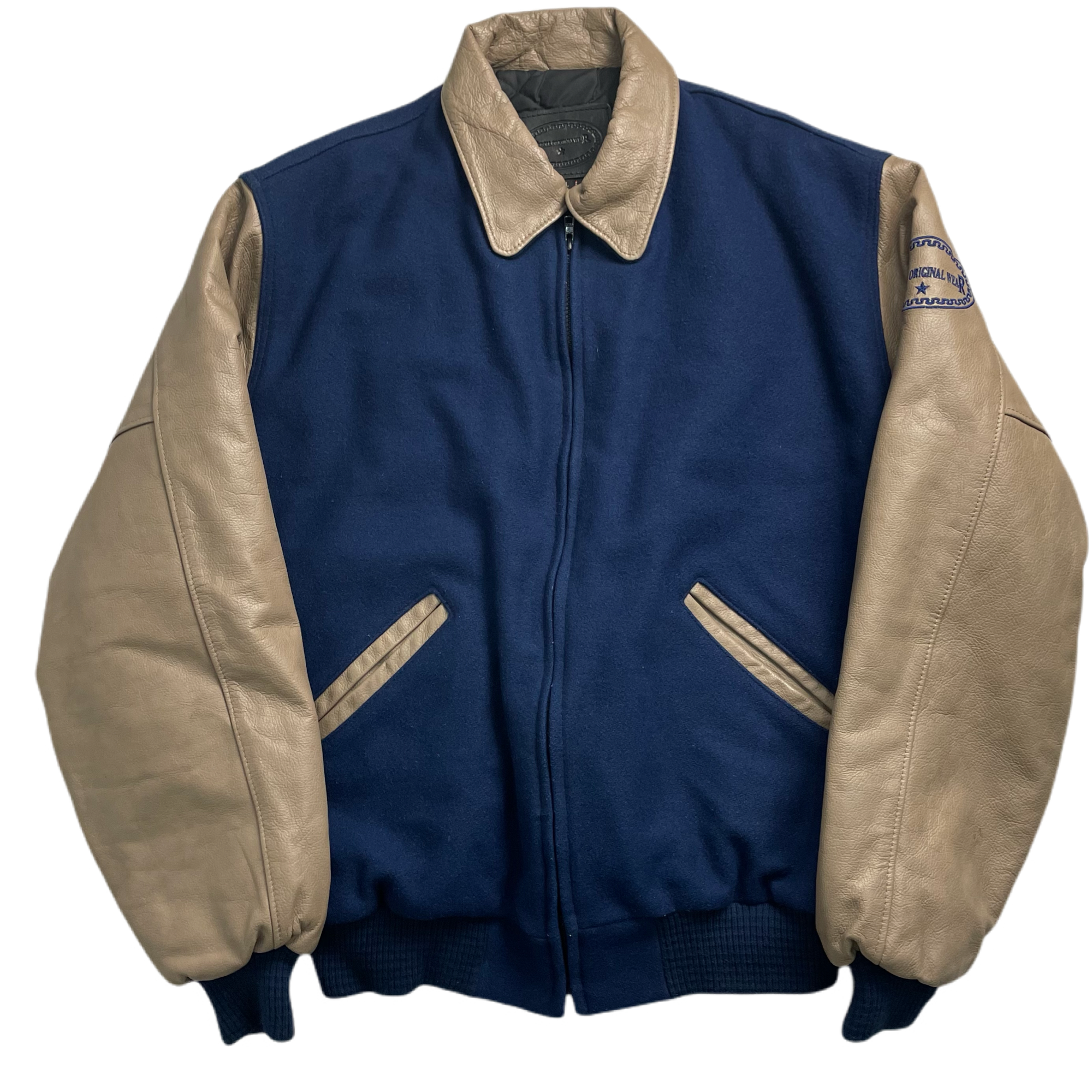 WOOL LEATHER VIRSITY JACKET