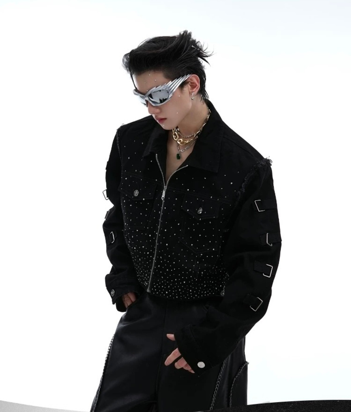 Y2K Culture swarovski denim jacket ジージャン | Juns garment service
