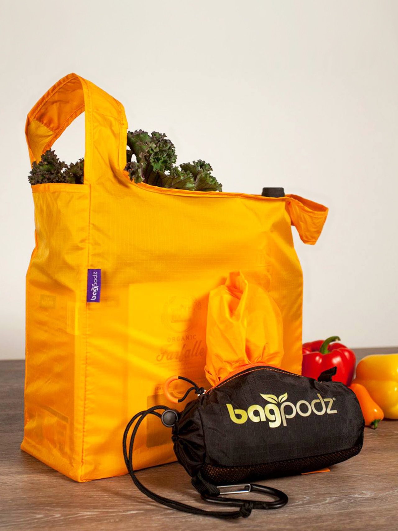 bagpodz「5 bags  Orange（コンパクト エコバッグ）」