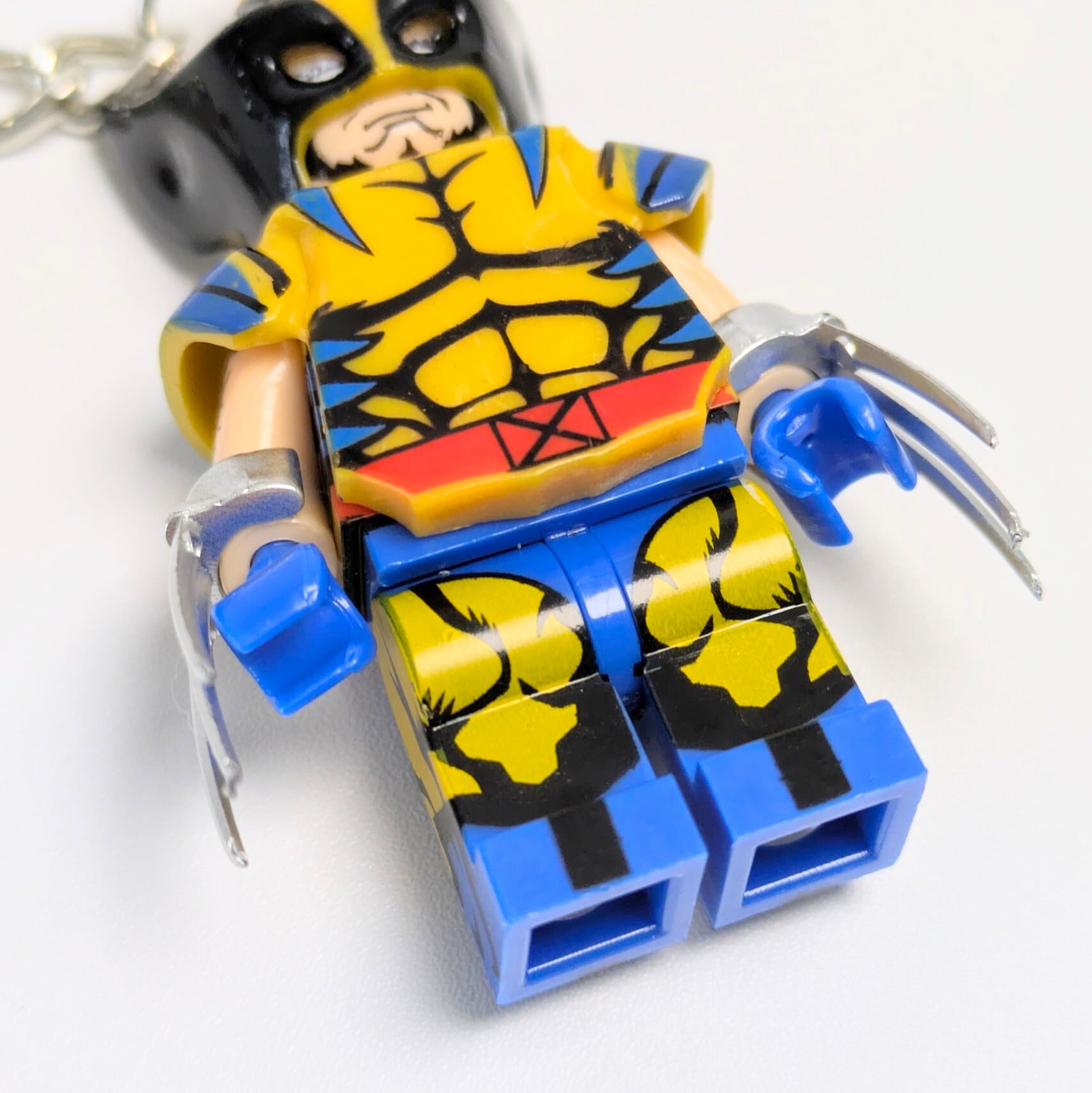 【ブロックフィギュアキーホルダー】Wolverine ( ウルヴァリン ) 原作コミックver. / X-MEN / ニューアベンジャーズ / MARVEL〚アメリカン雑貨 アメトイ〛