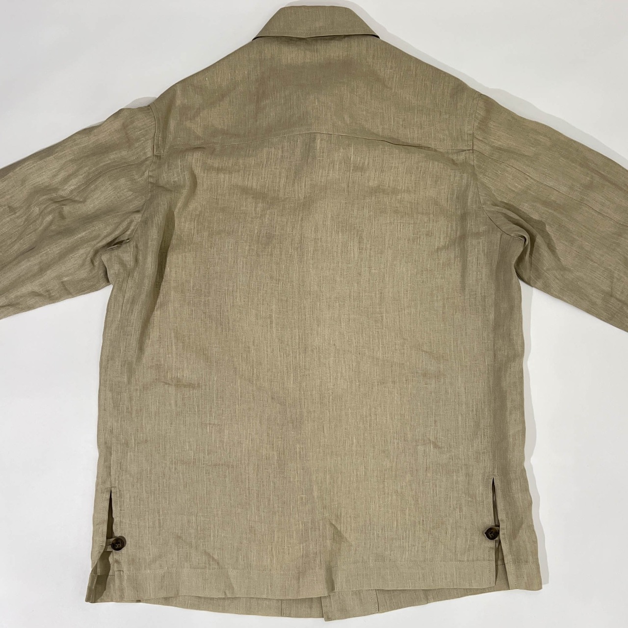 DAKS ダックス ミリタリー風 長袖シャツ /ベージュ系 メンズ