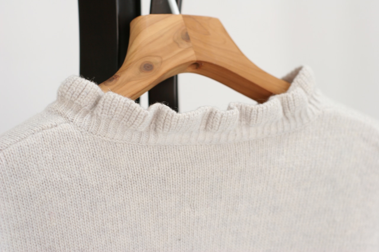 【ROBE de PEAU】Skipper frill knit pullover(RS028)