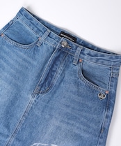 ペイントAラインデニムロングスカート　CQ-47107