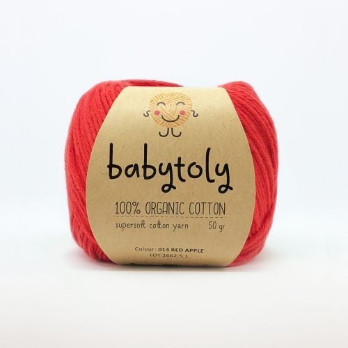 babytoly / Organic Cotton Yarn / RED APPLE