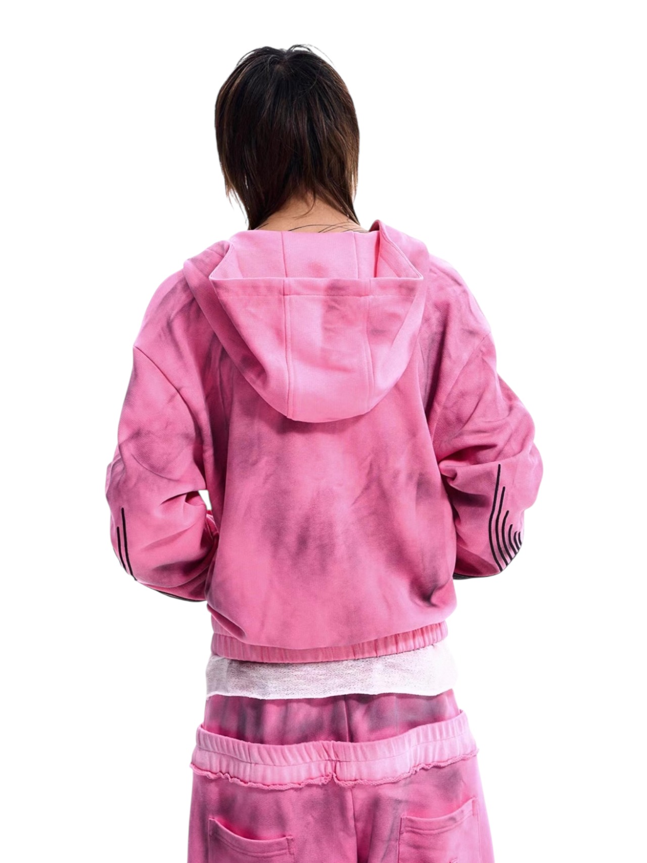 【STARTEXCEEDEND】EMBROIDERED ZIP UP HOODIE