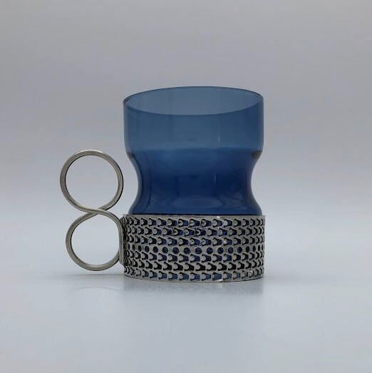 イッタラ ツァイッカ iittala Tsaikka ホルダー付きグラス ブルー