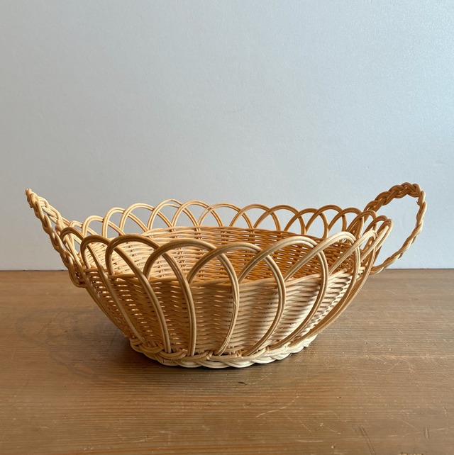 ラタンラウンドバスケット